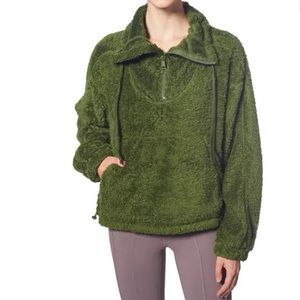 NWT Free people Movement Big Sky Faux fur pullover